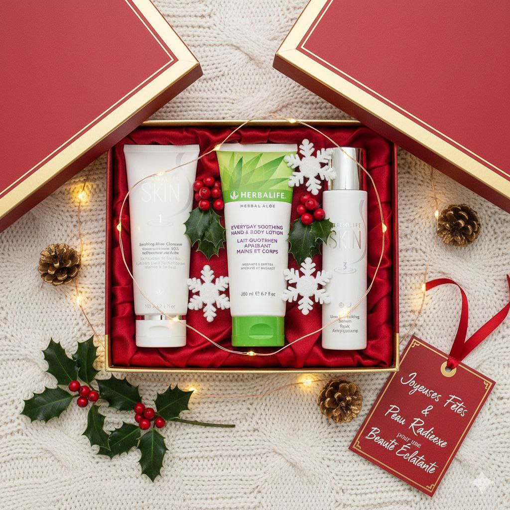 Christmas gifts - Skin 3. Nettoyant, sérum anti-rides et crème pour le corps (classique)