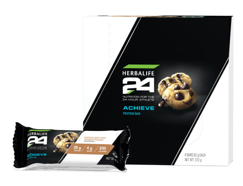Achieve Protein Bars Chocolate Chip Cookie Dough Or Dark Chocolate Flavour (6 per box)