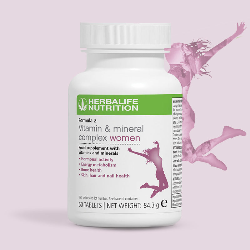 Formule 2 pour femmes Herbalife - Complexe de vitamines et de minéraux 84,3 g