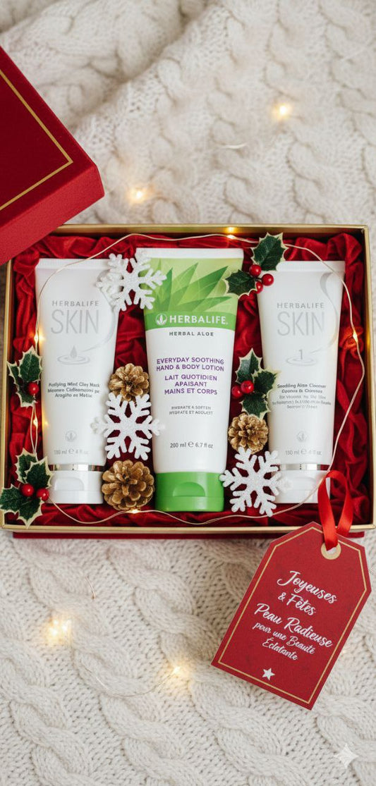 Christmas gifts - Skin 1. Nettoyant, masque et crème pour le corps (classique)