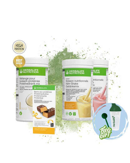 Formula 1 and proteins + Christmas gift (2 Formula 1 + Barres aux Protéines + Mélange pour boisson protéinée)