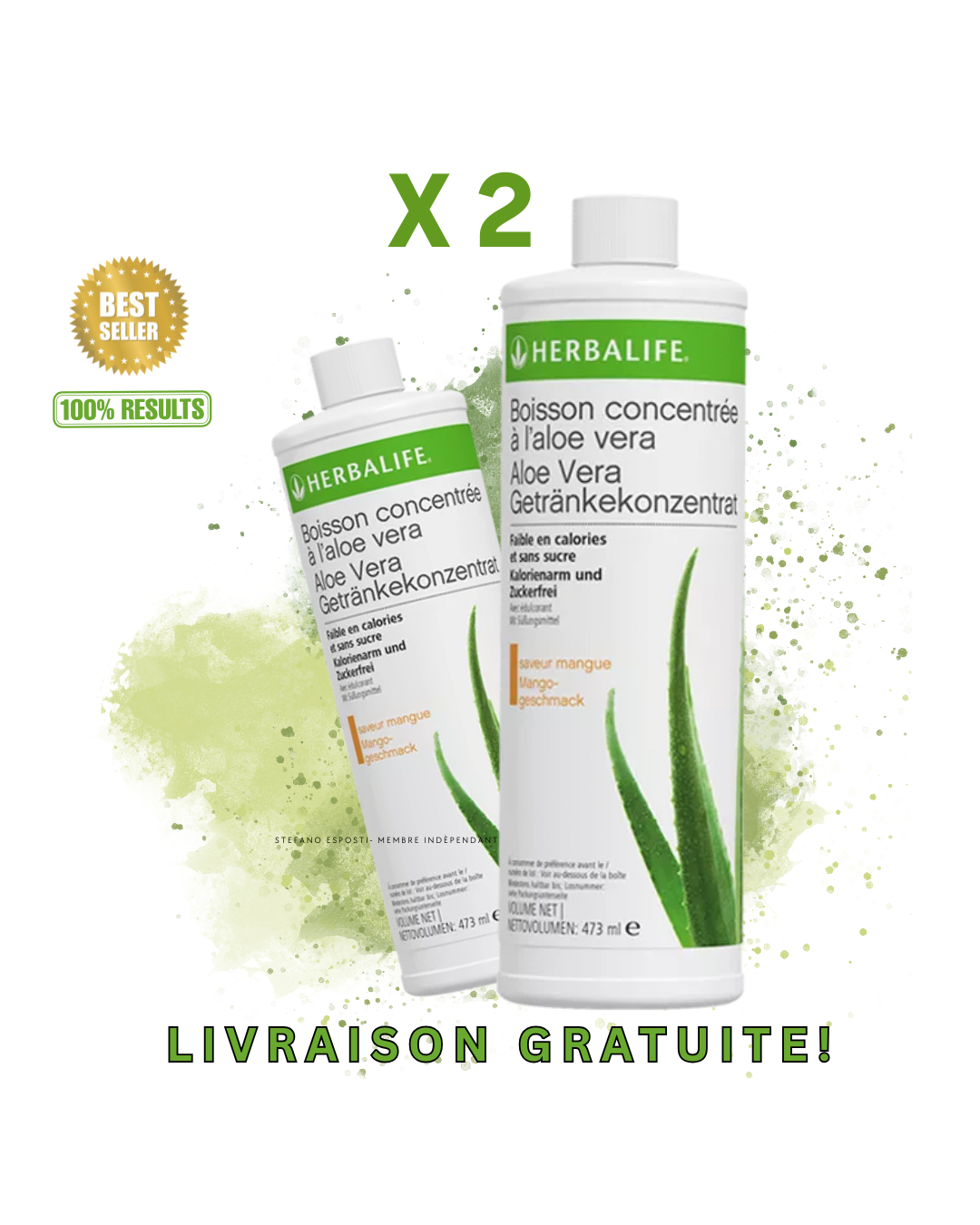 Offre Aloe Vera x2 Mangue/Natural