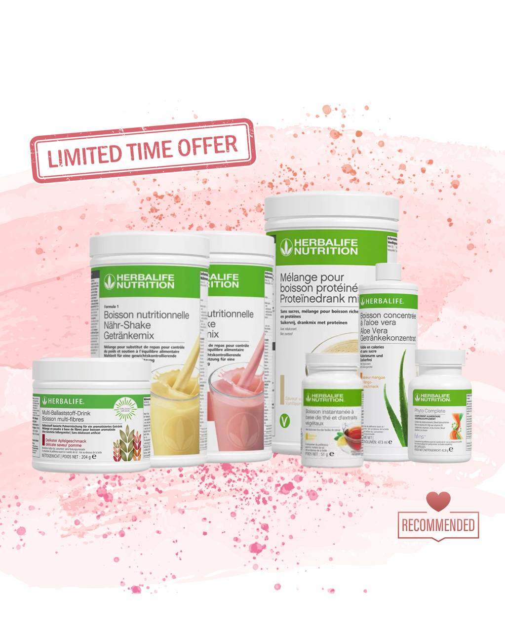 Forfait de démarrage de perte de poids Herbalife - Offre 2 formules 1